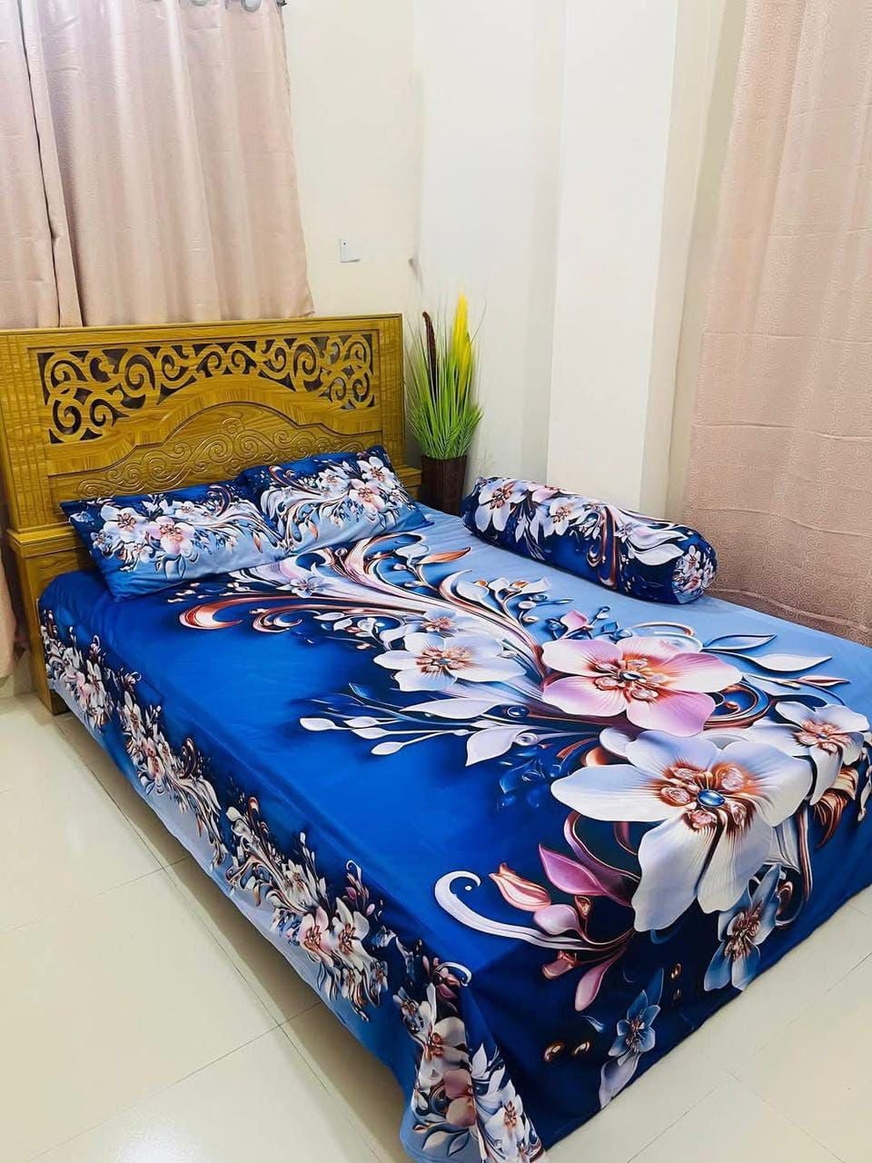 King size 3d Waterproof bedsheets Set