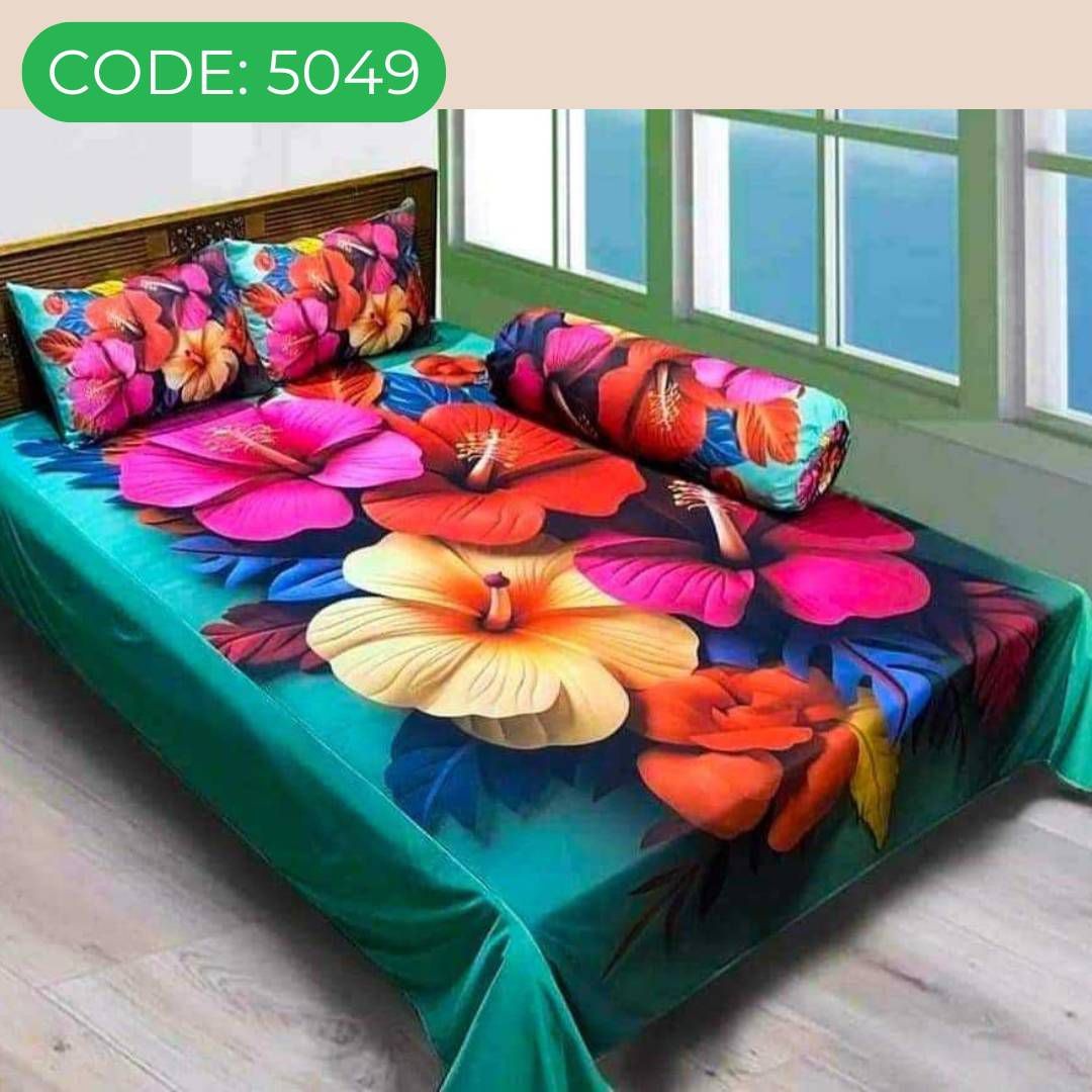 King size 3d Waterproof bedsheets Set