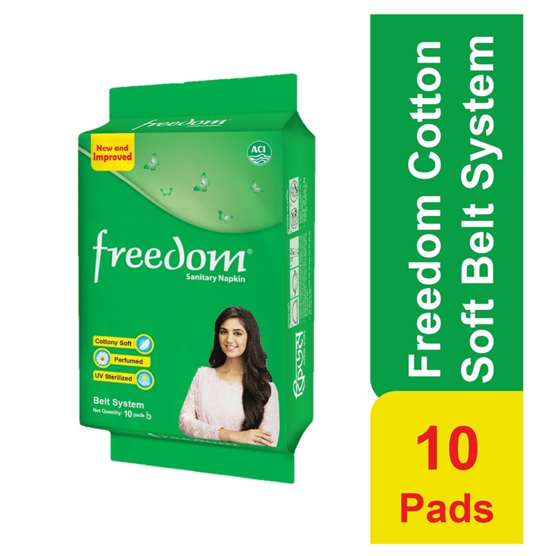 Freedom Sanitary Napkin  Belt System 10 pads