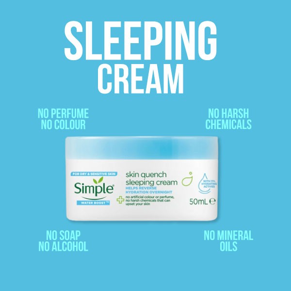 Simple Water Boost Skin Quench Sleeping Cream 50ml