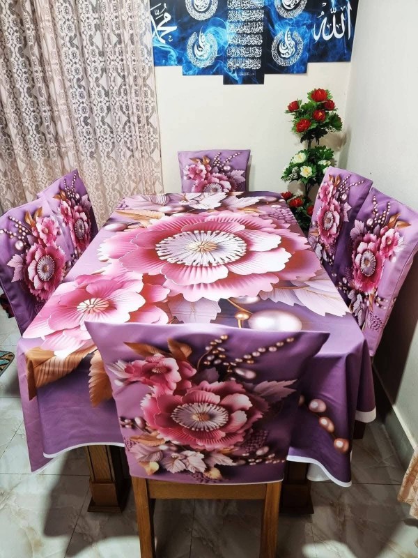 Premium 3d Print Dining Table cover Set