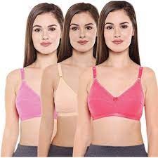 3 Pieces Cotton Bra Indian Comfortable - Bra