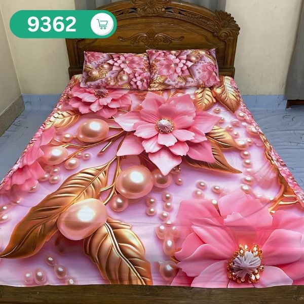 King size 3d Waterproof bedsheets Set