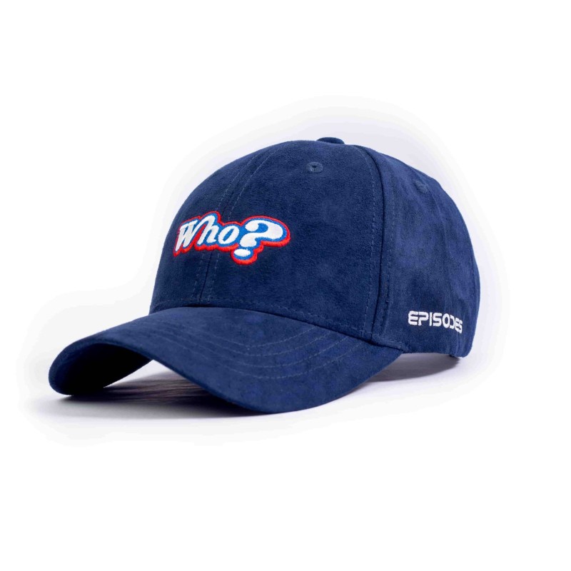 Who? Navy BLue Super Suede Cap