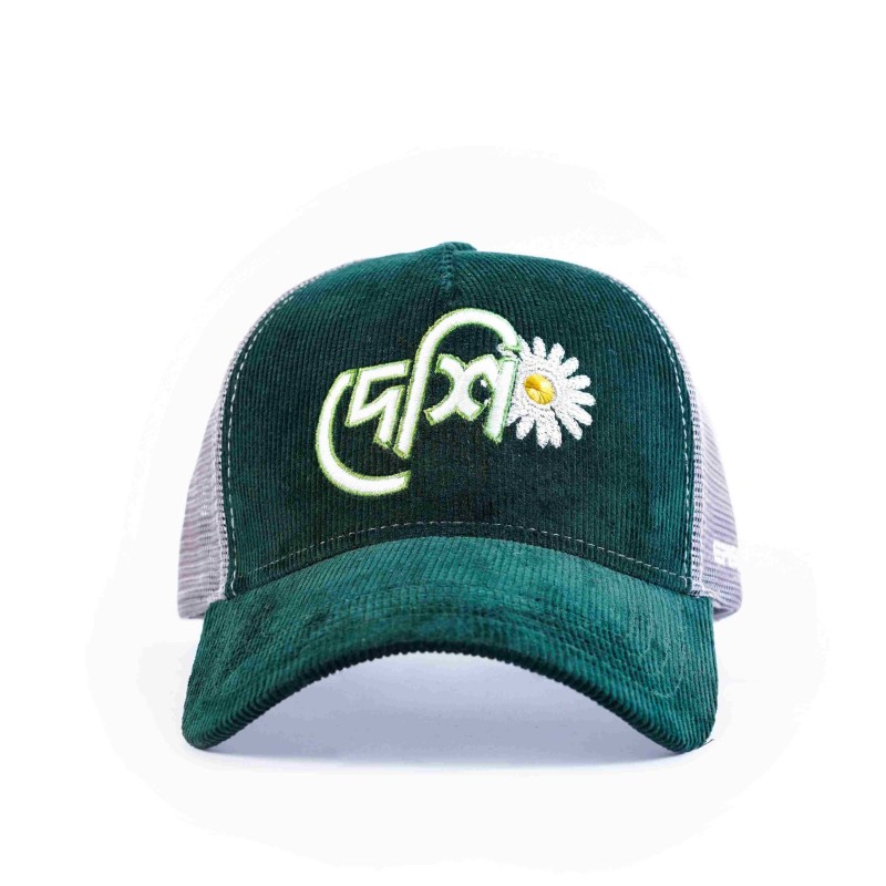 Episodes “দেশি” Trucker Cap – Premium Desi Green Corduroy